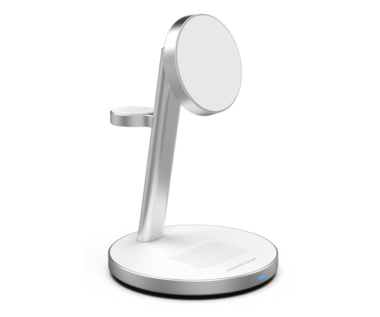 Ładowarka do smartfonów Mobile Origin Qi2 PowerStand 3in1 with GAN adapter 35W white/silver